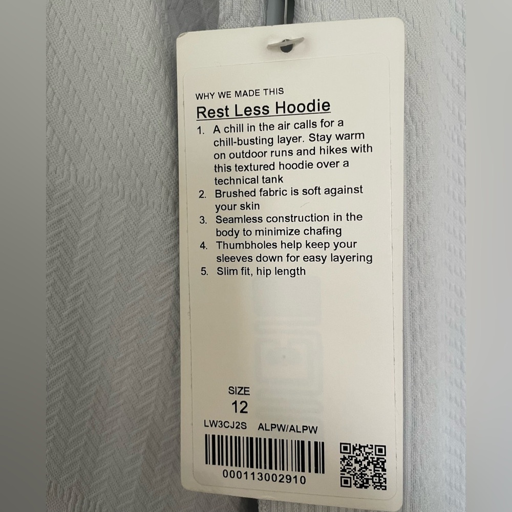 Lululemon Athletica Rest Less Hoodie - Light Gray